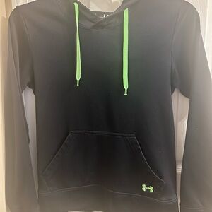 Under Armour Black and green hoodie.